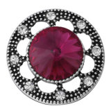 20MM Rose red design Rhinestone enamel Metal snap buttons