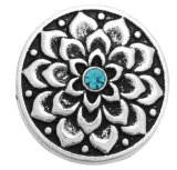 20MM blue design Rhinestone enamel Metal snap buttons