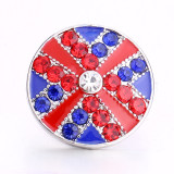 20MM cross design Rhinestone enamel Metal snap buttons