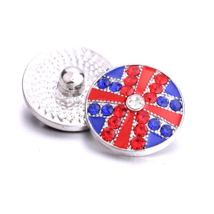 20MM cross design Rhinestone enamel Metal snap buttons
