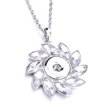 Necklace 80CM chain silver  fit 20MM chunks snaps jewelry necklace for women