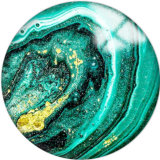 20MM Green Pattern Print  glass snaps buttons