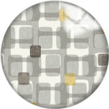 20MM Yellow Pattern Print  glass snaps buttons