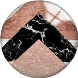 20MM Pink Pattern Print  glass snaps buttons