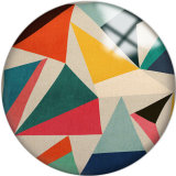 20MM Colorful  Pattern Print  glass snaps buttons