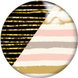 20MM Pink Pattern Print  glass snaps buttons