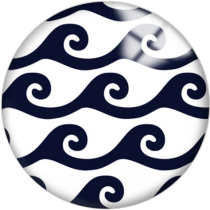 20MM Black Pattern Print  glass snaps buttons