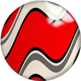 20MM Red Pattern Print  glass snaps buttons