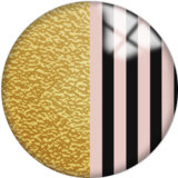 20MM Pink Pattern Print  glass snaps buttons