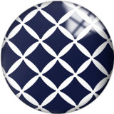 20MM Black Pattern Print  glass snaps buttons