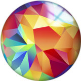 20MM Colorful Pattern Print  glass snaps buttons