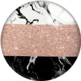 20MM Pink Pattern Print  glass snaps buttons