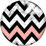 20MM Pink Pattern Print  glass snaps buttons