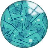 20MM Blue Pattern Print  glass snaps buttons