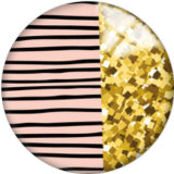 20MM Pink Pattern Print  glass snaps buttons