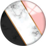 20MM Pink  Pattern Print  glass snaps buttons