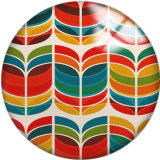 20MM Colorful  Pattern Print  glass snaps buttons