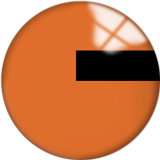 20MM Orange Pattern Print  glass snaps buttons