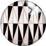 20MM Pink Pattern Print  glass snaps buttons