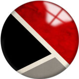 20MM Red Pattern Print  glass snaps buttons