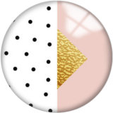 20MM Pink Pattern Print  glass snaps buttons