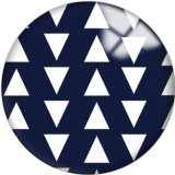 20MM Black Pattern Print  glass snaps buttons