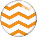 20MM Orange Pattern Print  glass snaps buttons
