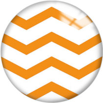 20MM Orange Pattern Print  glass snaps buttons