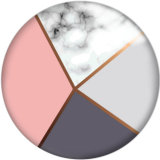 20MM Pink  Pattern Print  glass snaps buttons