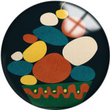 20MM Colorful  Pattern Print  glass snaps buttons