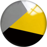 20MM Yellow Pattern Print  glass snaps buttons