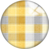 20MM Yellow Pattern Print  glass snaps buttons