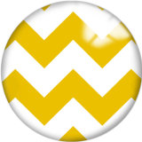 20MM Yellow Pattern Print  glass snaps buttons