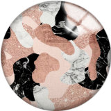 20MM Pink Pattern Print  glass snaps buttons