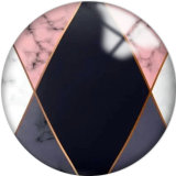 20MM Pink Pattern Print  glass snaps buttons