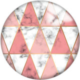20MM Pink  Pattern Print  glass snaps buttons