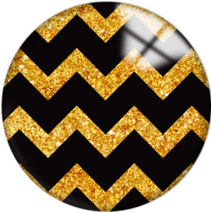 20MM Yellow Pattern Print  glass snaps buttons