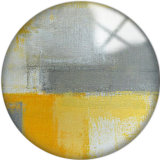 20MM Yellow Pattern Print  glass snaps buttons