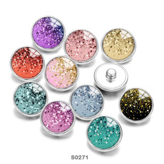 20MM Colorful Pattern Print  glass snaps buttons