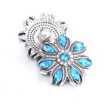 20MM Flowers design Rhinestone  Metal snap buttons
