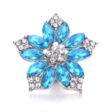 20MM Flowers design Rhinestone  Metal snap buttons