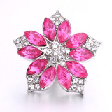 20MM Flowers design Rhinestone  Metal snap buttons