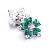 20MM Flowers design Rhinestone  Metal snap buttons