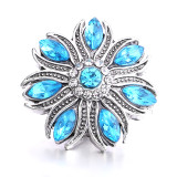 20MM Flowers design Rhinestone  Metal snap buttons