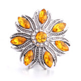 20MM Flowers design Rhinestone  Metal snap buttons