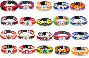 NCAA University Team Paracord Bracelet Ohio State Ohio State University Team Lifesaving Bracelet