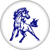 20MM horse Print glass snaps buttons
