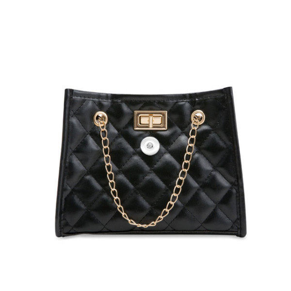 Bags women's shoulder bags rhombus chain small bag messenger bag fit 18mm snap button jewelry