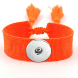 Ribbon Bracelet DIY Embroidered Tassel Wristband fit18&20MM  snaps jewelry
