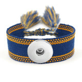 Ribbon Bracelet DIY Embroidered Tassel Wristband fit18&20MM  snaps jewelry